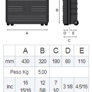 Coffre à outils à roulettes en PP BOXER WH PTS GT Line - Image 3